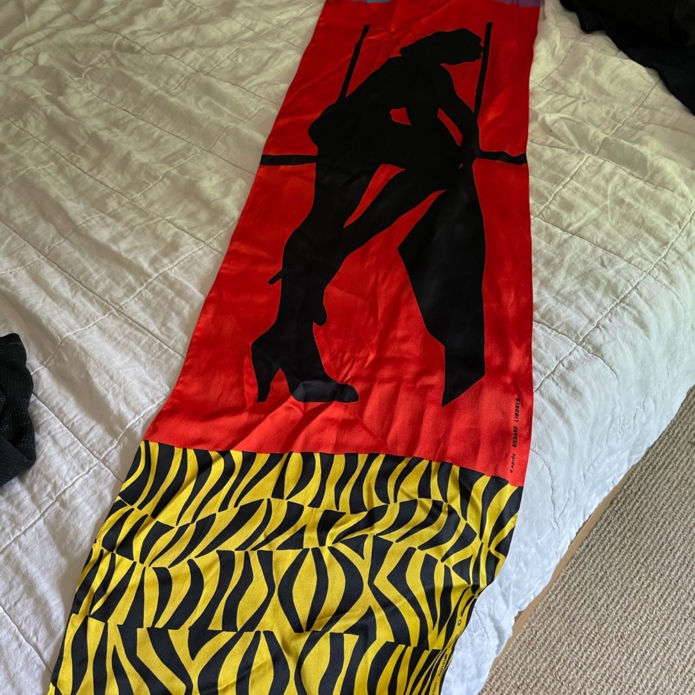 Very rare Swiss edition Maeght silk scarf pop art Richard Linder vintage